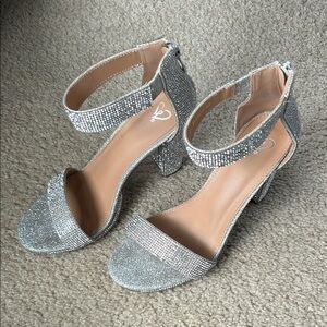 Elegant Silver Women's Heels